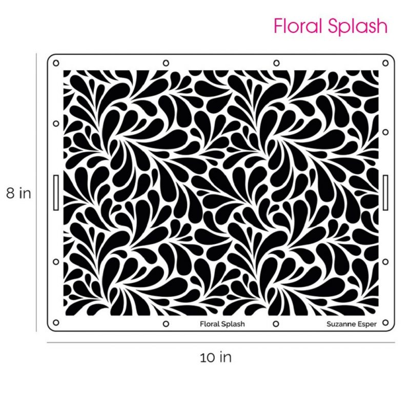 Floral Splash Icing Stencil The Quintessential Cake