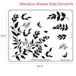 Suzanne Esper Meadow Breeze Side Elements Stencil 1